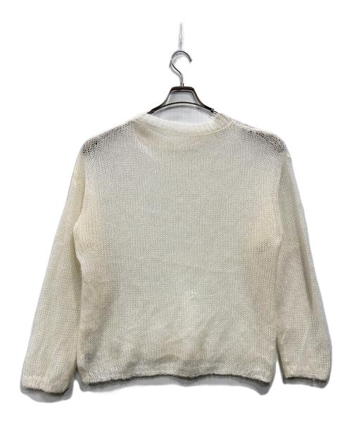 CASA FLINE（カーサフライン）CASA FLINE (カーサフライン) 透かし編みスパンコールモヘアニット アイボリー サイズ:Freeの古着・服飾アイテム
