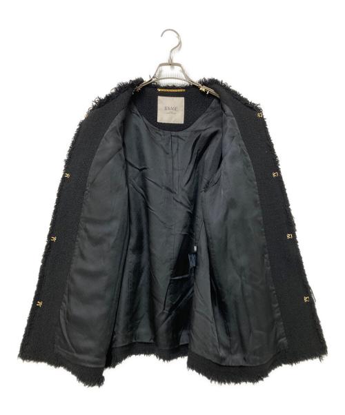 journal standard L'essage（ジャーナルスタンダード レサージュ）journal standard L'essage (ジャーナルスタンダード レサージュ) GIOLICA（ジオリカ）ツイード BIG（ビッグ）ジャケット ブラック サイズ:下記参照の古着・服飾アイテム