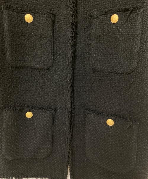 journal standard L'essage（ジャーナルスタンダード レサージュ）journal standard L'essage (ジャーナルスタンダード レサージュ) GIOLICA（ジオリカ）ツイード BIG（ビッグ）ジャケット ブラック サイズ:下記参照の古着・服飾アイテム