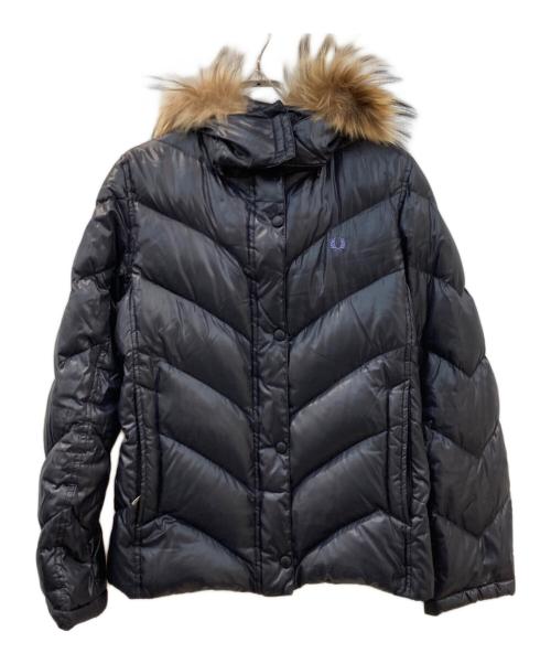 FRED PERRY（フレッドペリー）FRED PERRY (フレッドペリー) ファー付ダウンジャケット ブラック サイズ:Lの古着・服飾アイテム
