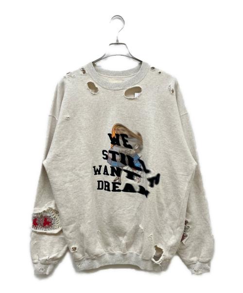 SEVESKIG（セヴシグ）SEVESKIG (セヴシグ) Vintage Sweat Shirt Ver, Key ベージュ サイズ:Lの古着・服飾アイテム