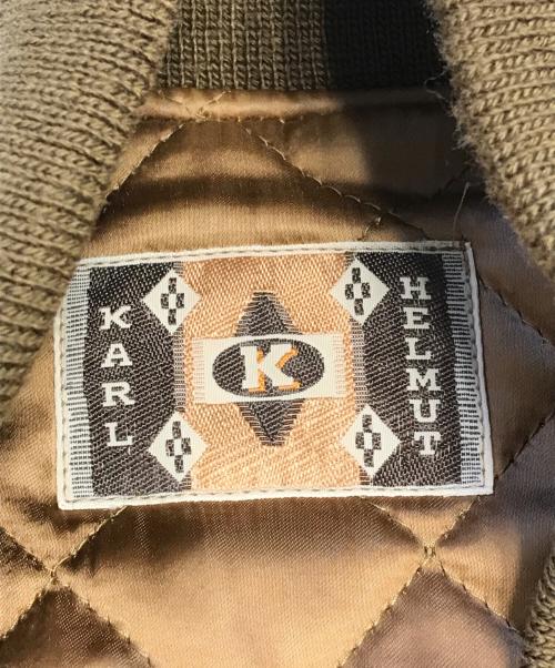 KARL HELMUT（カールヘルム）KARL HELMUT (カールヘルム) レザースリーブスタジャン ブラウン サイズ:Mの古着・服飾アイテム