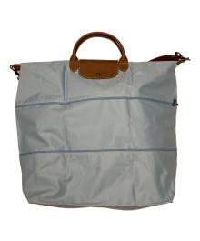 LONGCHAMP（ロンシャン）の古着「ル プリアージュ トラベルバッグ」｜スカイブルー