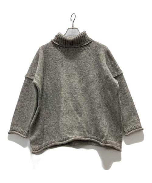 utilite（ユティリテ）utilite (ユティリテ) ペルー ハイランド ウール タートルネック ニット グレー サイズ:FREEの古着・服飾アイテム