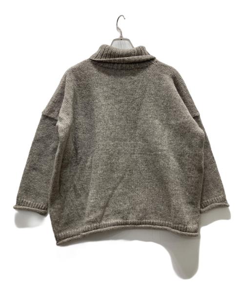 utilite（ユティリテ）utilite (ユティリテ) ペルー ハイランド ウール タートルネック ニット グレー サイズ:FREEの古着・服飾アイテム
