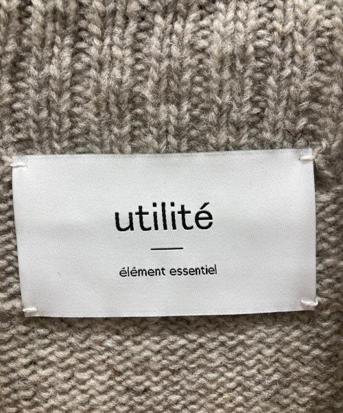utilite（ユティリテ）utilite (ユティリテ) ペルー ハイランド ウール タートルネック ニット グレー サイズ:FREEの古着・服飾アイテム
