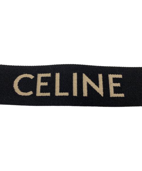 CELINE（セリーヌ）CELINE (セリーヌ) ジャカード ロングストラップ ブラックの古着・服飾アイテム