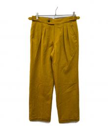 TOMORROW LAND PILGRIM（トゥモローランド ピルグリム）の古着「パタゴニアウールサイドアジャスターストレートスラックス」｜イエロー