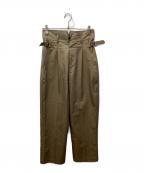 foufouフーフー）の古着「tamamushi adjsut slacks（タマムシアジャストスラックス）」｜カーキ
