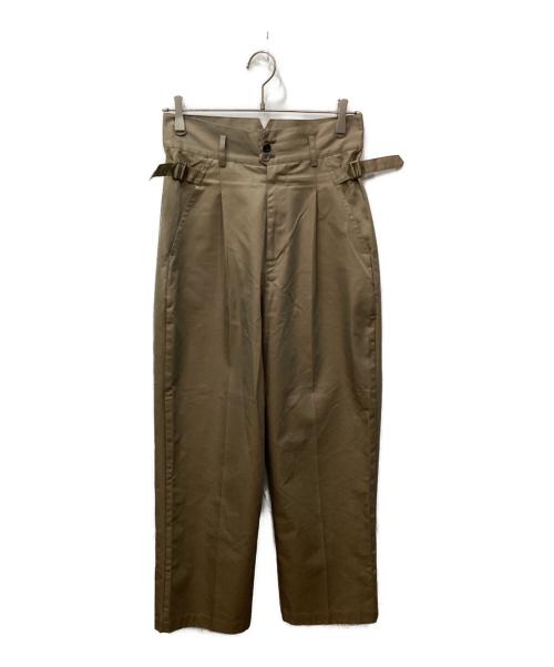 foufou（フーフー）foufou (フーフー) tamamushi adjsut slacks（タマムシアジャストスラックス） カーキ サイズ:1の古着・服飾アイテム