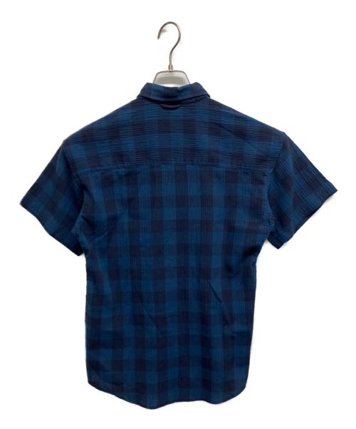 WOOLRICH（ウールリッチ）WOOLRICH (ウールリッチ) BAXTER LIGHT WEIGHT SHORT SLEEVE SHIRT ネイビー サイズ:Sの古着・服飾アイテム