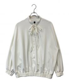 SHAREEF（シャリーフ）の古着「TACK JQ SMOCK SHIRTS タックジャガードスモックシャツ 23533005」｜ホワイト