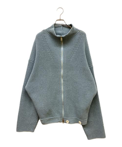 beautiful people（ビューティフルピープル）beautiful people (ビューティフルピープル) fluffed cotton double-end cardigan ブルー サイズ:42の古着・服飾アイテム