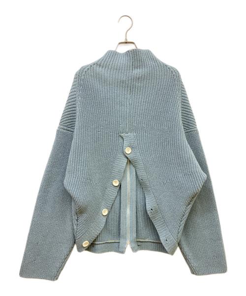 beautiful people（ビューティフルピープル）beautiful people (ビューティフルピープル) fluffed cotton double-end cardigan ブルー サイズ:42の古着・服飾アイテム