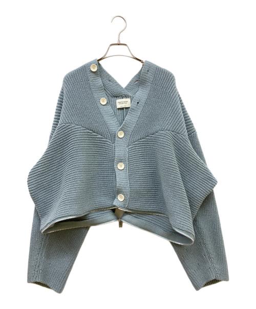 beautiful people（ビューティフルピープル）beautiful people (ビューティフルピープル) fluffed cotton double-end cardigan ブルー サイズ:42の古着・服飾アイテム