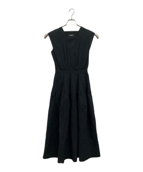 SINME（シンメ）SINME (シンメ) スクエアネックワンピース ブラック サイズ:Sの古着・服飾アイテム