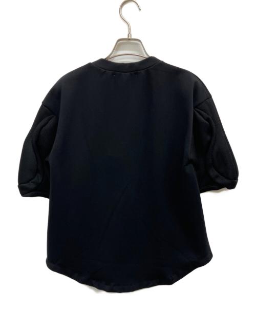 UN3D.（アンスリード）UN3D. (アンスリード) メッシュスリーブTシャツ ブラック サイズ:36の古着・服飾アイテム