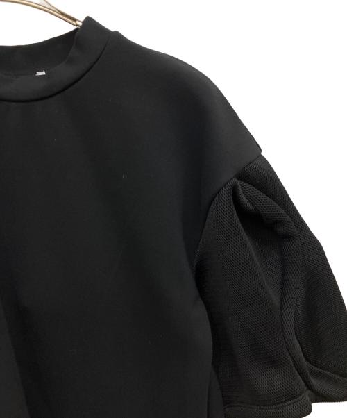 UN3D.（アンスリード）UN3D. (アンスリード) メッシュスリーブTシャツ ブラック サイズ:36の古着・服飾アイテム