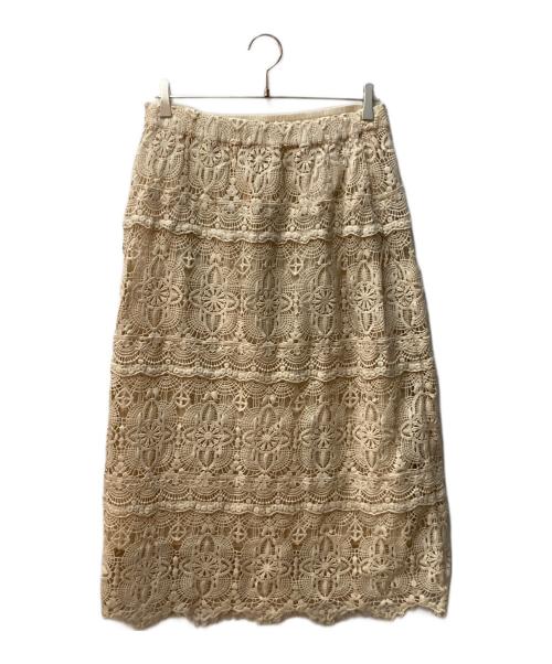 journal standard luxe（ジャーナルスタンダード ラックス）journal standard luxe (ジャーナルスタンダード ラックス) レースMIXスカート キナリ サイズ:FREEの古着・服飾アイテム