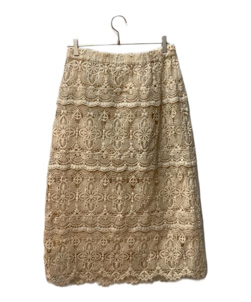 journal standard luxe（ジャーナルスタンダード ラックス）journal standard luxe (ジャーナルスタンダード ラックス) レースMIXスカート キナリ サイズ:FREEの古着・服飾アイテム
