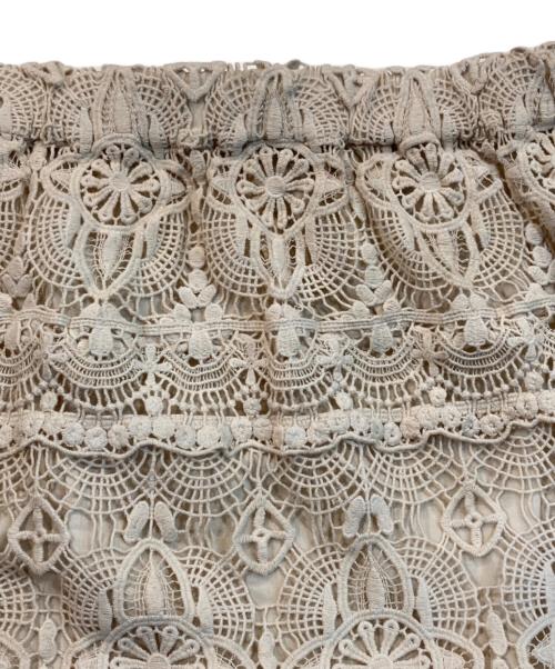 journal standard luxe（ジャーナルスタンダード ラックス）journal standard luxe (ジャーナルスタンダード ラックス) レースMIXスカート キナリ サイズ:FREEの古着・服飾アイテム