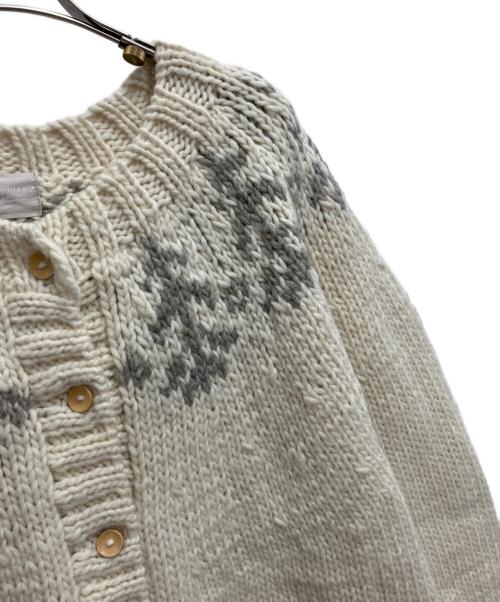 TSUHARU by samansa Mos2（ツハル バイ サマンサモスモス）TSUHARU by samansa Mos2 (ツハル バイ サマンサモスモス) ジャガードニットカーディガン ホワイト サイズ:FREEの古着・服飾アイテム