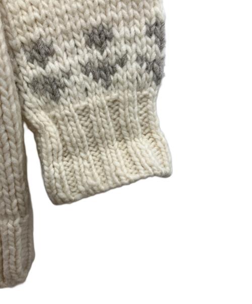 TSUHARU by samansa Mos2（ツハル バイ サマンサモスモス）TSUHARU by samansa Mos2 (ツハル バイ サマンサモスモス) ジャガードニットカーディガン ホワイト サイズ:FREEの古着・服飾アイテム