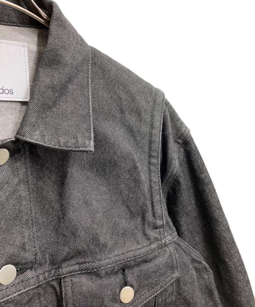 kudos（クードス）kudos (クードス) ZIP-OPEN SLIT DENIM JACKET(ジップオープンスリットデニムジャケット) ブラック サイズ:2の古着・服飾アイテム