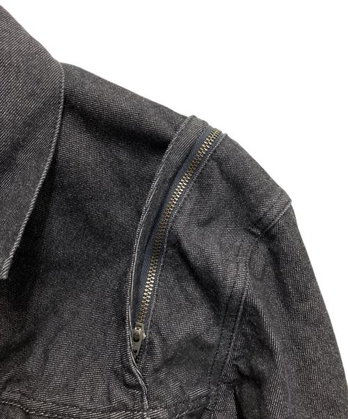 kudos（クードス）kudos (クードス) ZIP-OPEN SLIT DENIM JACKET(ジップオープンスリットデニムジャケット) ブラック サイズ:2の古着・服飾アイテム