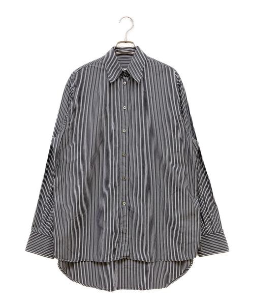 MM6 Maison Margiela（エムエムシックスメゾンマルジェラ）MM6 Maison Margiela (エムエムシックスメゾンマルジェラ) ストライプシャツ ブラック サイズ:38の古着・服飾アイテム