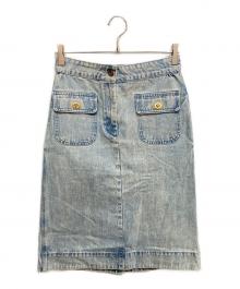 COACH（コーチ）の古着「デニム スカート」｜ライトブルー