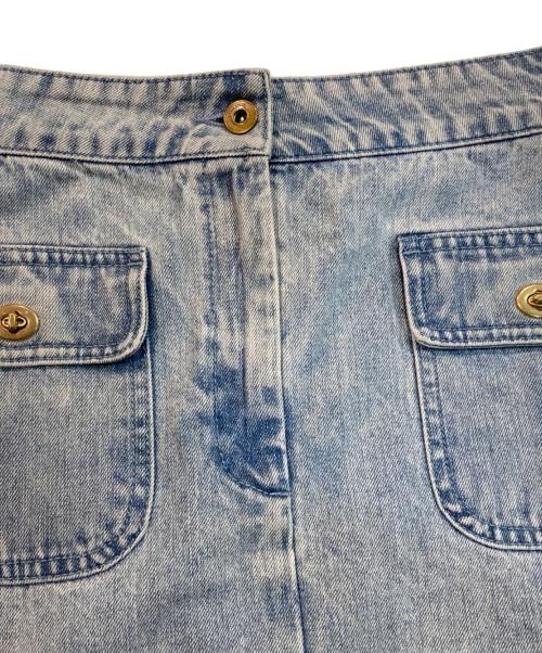 COACH（コーチ）COACH (コーチ) デニム スカート ライトブルー サイズ:2の古着・服飾アイテム