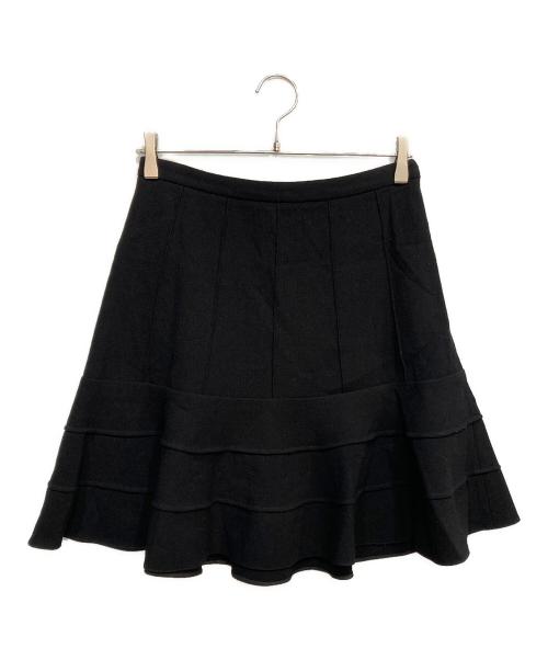 MIU MIU（ミュウミュウ）MIU MIU (ミュウミュウ) フレア ミニ スカート ブラック サイズ:42の古着・服飾アイテム
