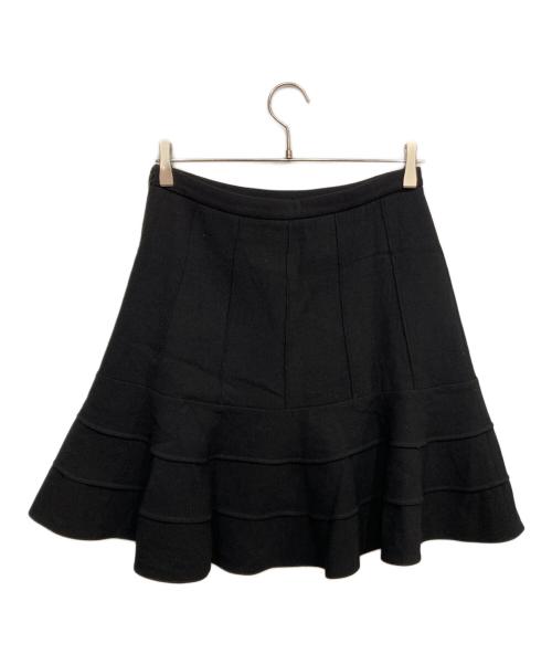 MIU MIU（ミュウミュウ）MIU MIU (ミュウミュウ) フレア ミニ スカート ブラック サイズ:42の古着・服飾アイテム