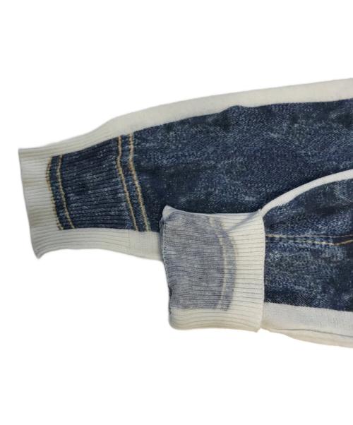 D&G（ディーアンドジー）D&G (ディーアンドジー) 転写プリントカーディガン ブルー サイズ:42の古着・服飾アイテム