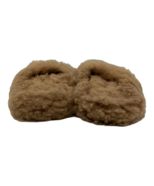 yves salomon（イヴサロモン）yves salomon (イヴサロモン) ファーサンダル ベージュ サイズ:36の古着・服飾アイテム