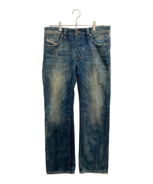 DIESEL（ディーゼル）DIESEL (ディーゼル) LARKEE ユーズド加工デニムパンツ インディゴ サイズ:78.5cm(W31)の古着・服飾アイテム