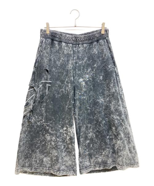 DIESEL（ディーゼル）DIESEL (ディーゼル) P-ECKYO-PEELOVAL ダメージ加工スウェットパンツ ブラック サイズ:Mの古着・服飾アイテム
