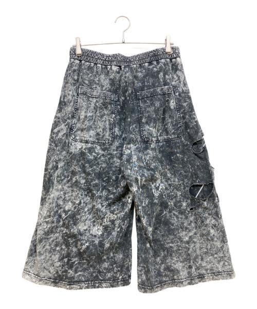 DIESEL（ディーゼル）DIESEL (ディーゼル) P-ECKYO-PEELOVAL ダメージ加工スウェットパンツ ブラック サイズ:Mの古着・服飾アイテム