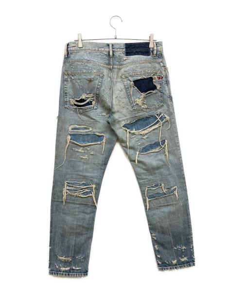 DIESEL（ディーゼル）DIESEL (ディーゼル) D-FINING リペアデニムパンツ インディゴ サイズ:76cm（W30）の古着・服飾アイテム