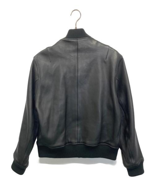 MR.OLIVE（ミスターオリーブ）MR.OLIVE (ミスターオリーブ) HAIR SHEEP SOFT VEGE LEATHER MA-1 JACKET ブラック サイズ:Lの古着・服飾アイテム