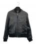 MR.OLIVE（ミスターオリーブ）の古着「HAIR SHEEP SOFT VEGE LEATHER MA-1 JACKET」｜ブラック