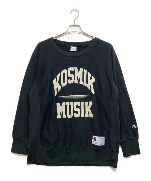Champion（チャンピオン）Champion (チャンピオン) UNDERCOVER (アンダーカバー) リバースウィーブ(R) クルーネックスウェットシャツ ブラック サイズ:Lの古着・服飾アイテム