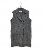 SOEJUソージュ）の古着「ウールリバーロングジレ」｜グレー