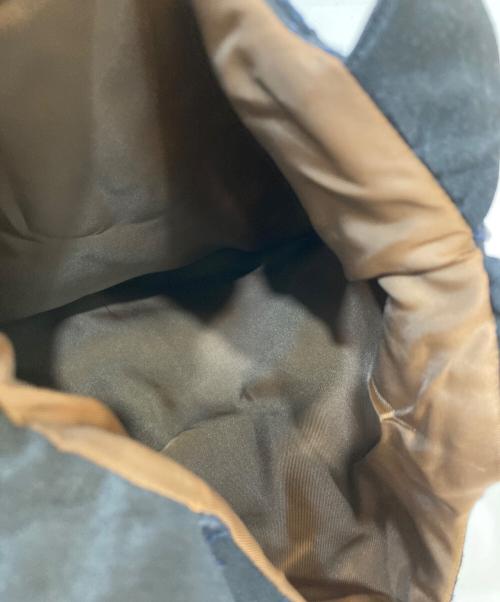 mina perhonen（ミナ ペルホネン）mina perhonen (ミナ ペルホネン) anemone “エッグバッグ” ネイビーの古着・服飾アイテム