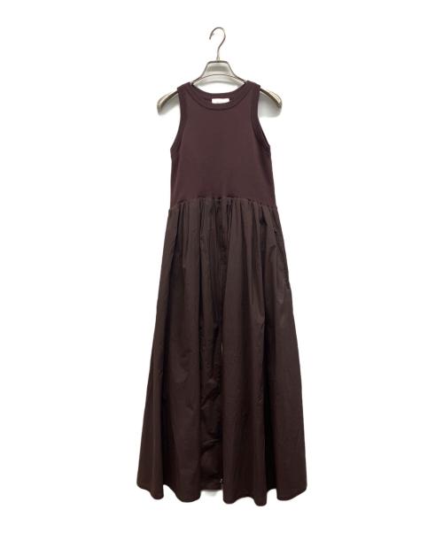 emmi（エミ）emmi (エミ) アメスリニットドッキングワンピース ブラウンの古着・服飾アイテム