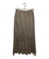 ）の古着「HERRINGBONE HEM PLEATS SKIRT」｜ベージュ