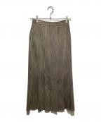 Ameriアメリ）の古着「HERRINGBONE HEM PLEATS SKIRT」｜ベージュ