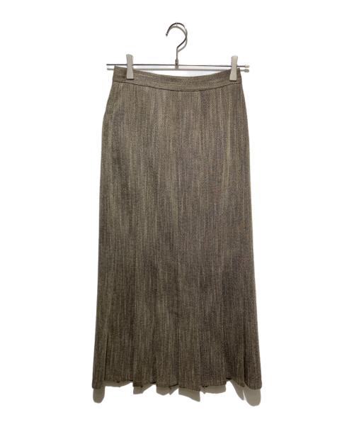 Ameri（アメリ）AMERI (アメリ) HERRINGBONE HEM PLEATS SKIRT ベージュ サイズ:Sの古着・服飾アイテム