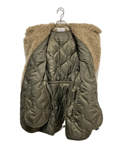 Ameri（アメリ）AMERI (アメリ) BOA VEST SET QUILTING COAT カーキ サイズ:FREEの古着・服飾アイテム